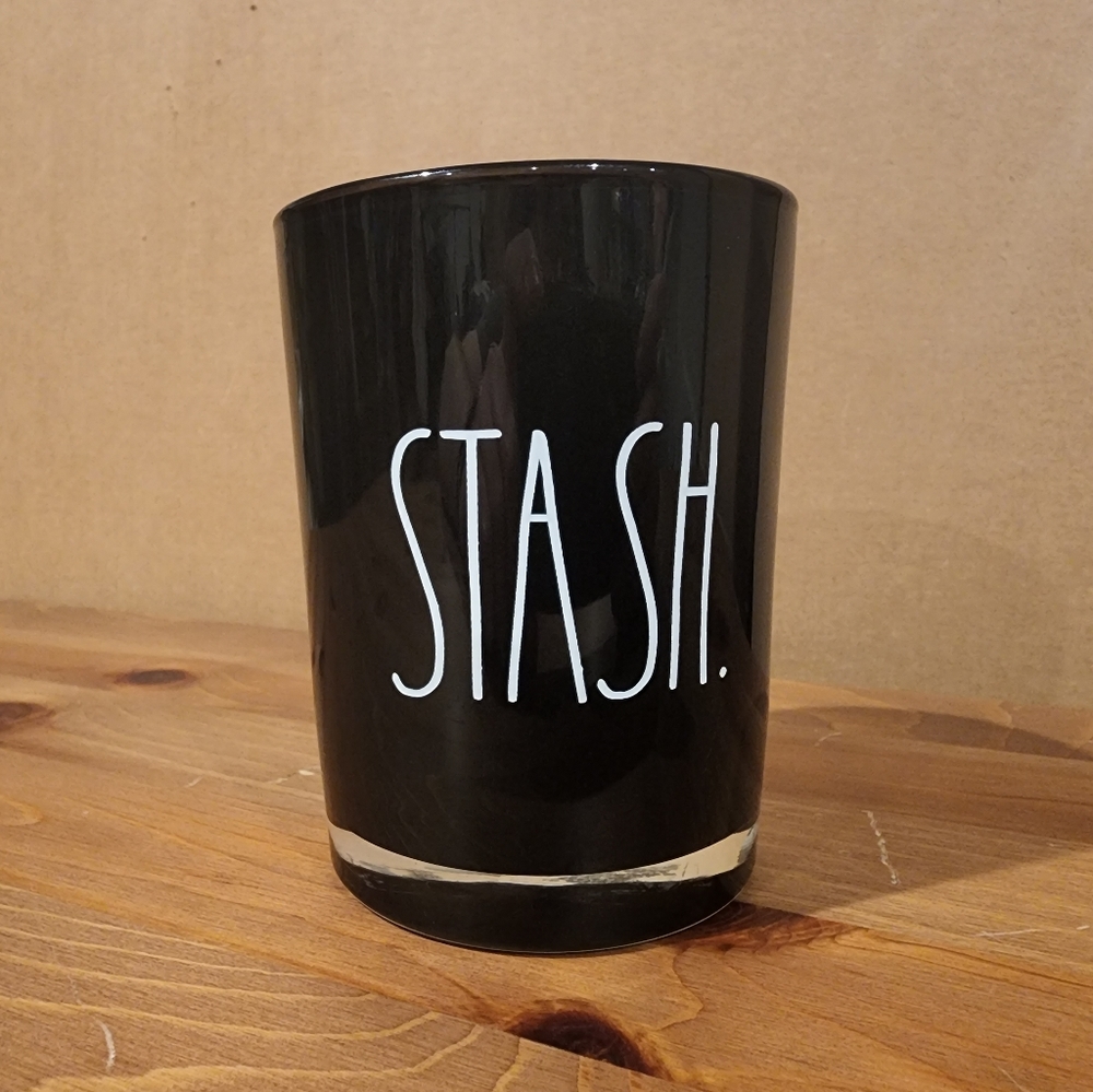 NWT Rae Dunn Stash Makeup Brush Cup Black